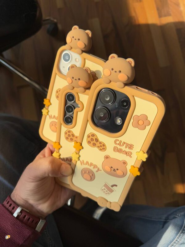 قاب طرح دار عروسکی مدل cute bear